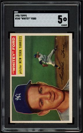 1956 Topps #240 "Whitey" Ford SGC 5