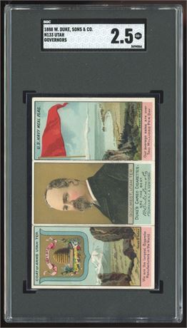 1888 N133 W. Duke, Sons & Co. Governors Utah SGC 2.5 GOOD+