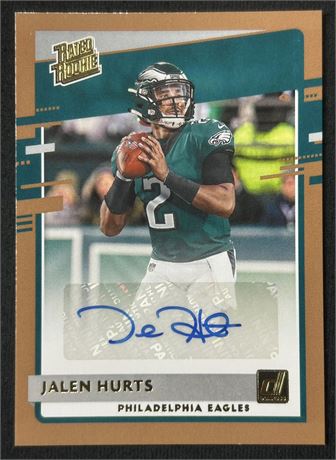 2020 Donruss #314 Jalen Hurts RC Bronze Rated Rookie SP Auto