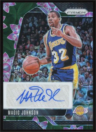 2024-25 Panini Prizm Magic Johnson Auto Lotus Flower 12/18