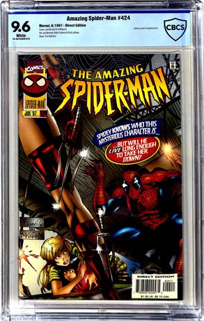 Amazing Spider-Man #424 (1997) Direct Edition CBCS 9.6 Elektra Cover/Appearance
