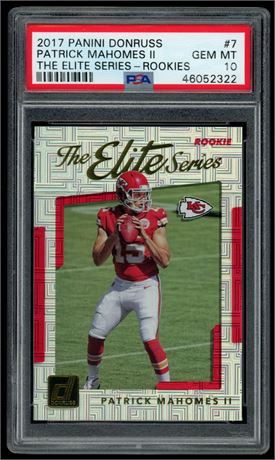 2017 Panini Donruss #7 Patrick Mahomes RC The Elite Series Rookies PSA 10