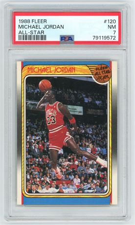 1988 Fleer #120 Michael Jordan All-Star PSA 7 NM