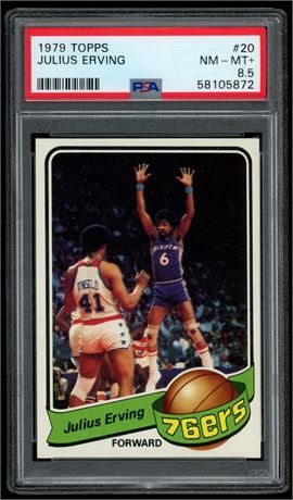 1979 Topps #20 Julius Erving PSA 8.5