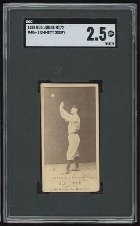 1888 N172 Old Judge Emmett Seery SGC 2.5 GOOD+