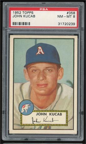 1952 Topps #358 High # John Kucab PSA 8 NMMT Only 4 Higher