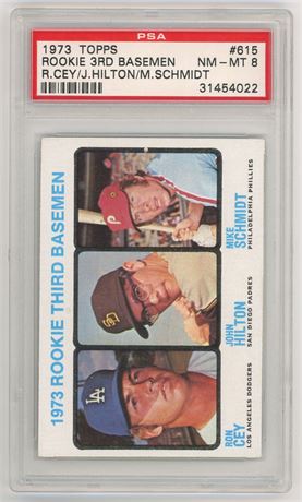 1973 Topps #615 Mike Schmidt RC Hi# PSA 8 NMMT