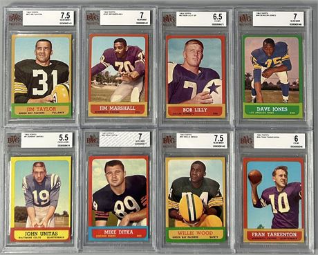 1963 Topps BVG Graded EX+ to NM+ w/ Lilly RC, Ditka, D. Jones RC, Wood RC LOADED