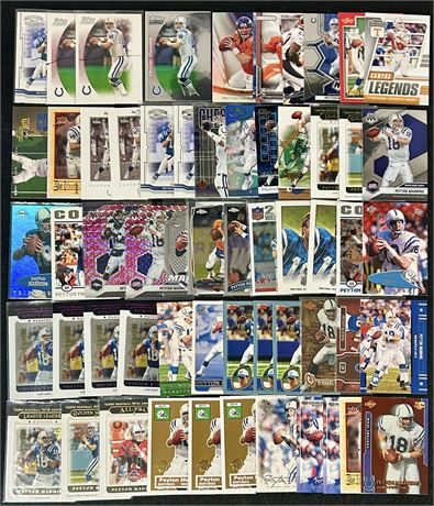 1999-2013 Peyton Manning Lot (58) w/Parallels & Lots of Early Career Cards