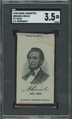 1910 Mogul S77 Silks US Presidents Abraham Lincoln SGC 3.5 VG+