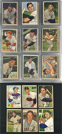 1952 Bowman Baseball Near Complete Set (245/252) w/ Stars VGEX Avg