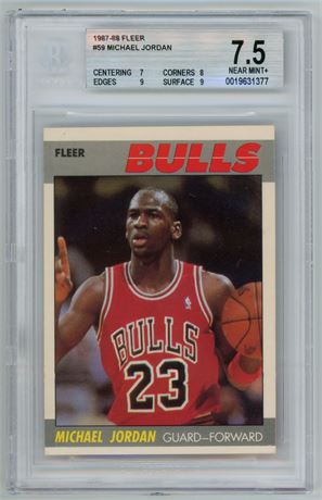 1987 Fleer #59 Michael Jordan BGS 7.5 NM+