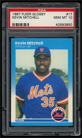 1987 Fleer Glossy #17 Kevin Mitchell RC PSA 10