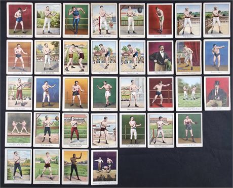 1910 T220 Tolstoi Boxing Champ Athlete Prize Fighter Lot (33) Low Grade w/ Stars