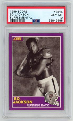 1989 Score Bo Jackson Supplemental PSA 10 GEM MT