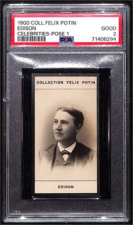 1900 Coll Felix Potin Celebrities Edison PSA 2 GOOD