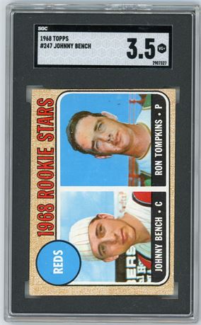 1968 Topps #247 Johnny Bench RC SGC 3.5 VG+