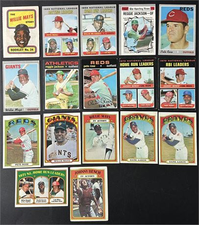 1970-1972 Topps Baseball Lot ( 17) VG+ Avg Condition (READ)