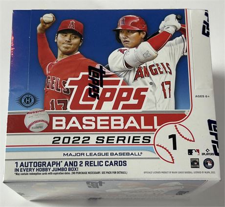2022 Topps Baseball Series 1 JUMBO Hobby Box Factory Sealed