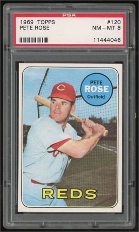 1969 Topps #120 Pete Rose PSA 8 NMMT