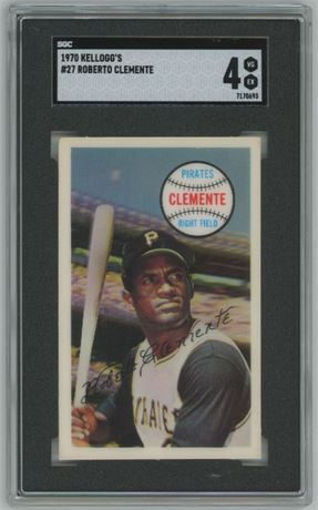 1970 Kellogg's #27 Roberto Clemente SGC 4 VGEX