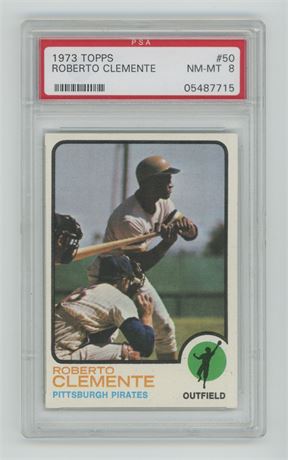1973 Topps #50 Roberto Clemente PSA 8 NMMT