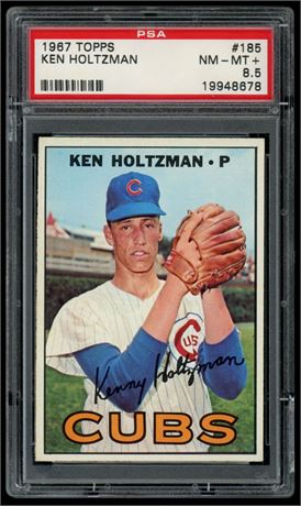 1967 Topps #185 Ken Holtszman PSA 8.5 NMMT