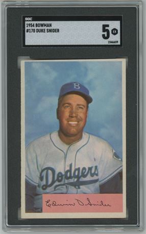 1954 Bowman #170 Duke Snider SGC 5 EX
