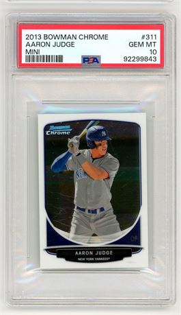 2013 Bowman Chrome Mini #311 Aaron Judge RC PSA 10 GEM MINT (READ)