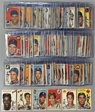 1954 Topps Starter Set (106) LOW GRADE-VG w/ Stars!