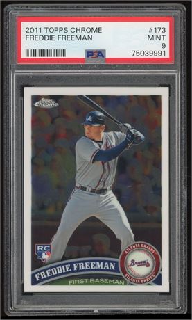 2011 Topps Chrome #173 Freddie Freeman RC PSA 9 MINT