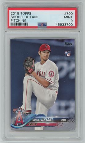 2018 Topps #700 Shohei Ohtani RC Pitching PSA 9 MINT