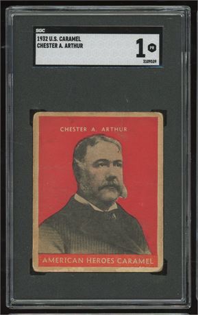 1932 US Caramel Chester A. Arthur Presidents Red SGC 1