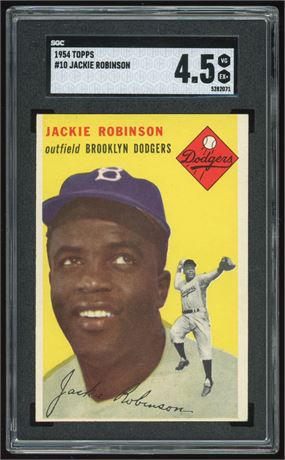 1954 Topps #10 Jackie Robinson SGC 4.5 VGEX+