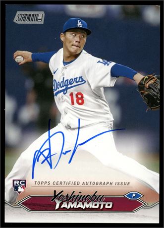 2024 Topps Stadium Club Yoshinobu Yamamoto RC Auto