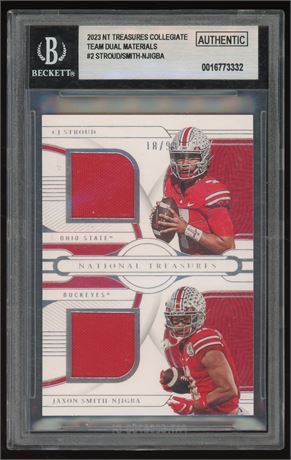 2023 National Treasures Collegiate Team Dual Materials Stroud/Smith-Njigba 18/99