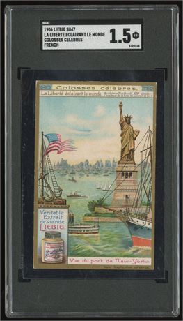 1906 Liebig S847 La Liberte Eclairant Statue of Liberty SGC 1.5 FAIR