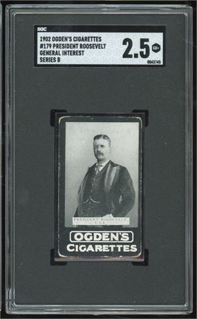 1902 Ogden's #179 President Roosevelt General Interest Series B SGC 2.5 GOOD+