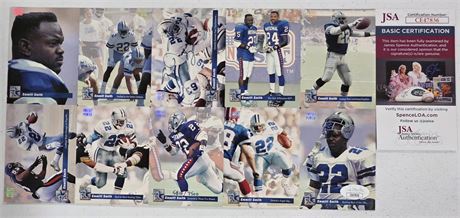 Emmitt Smith Signed Pro Set Power Uncut Sheet 5816/7500 JSA