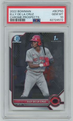 2022 Bowman Chrome Prospects Elly De La Cruz RC PSA 10 GEM MINT