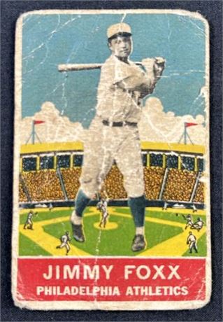 1933 R333 Delong #21 Jimmy Foxx Low Grade (Creases and Wrinkles)