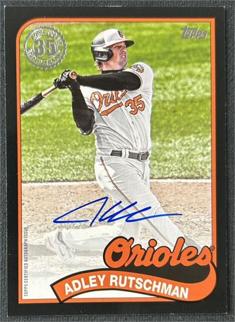 2024 Topps Adley Rutschman Black 1989 Topps Auto 130/199