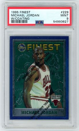 1995 Finest #229 Michael Jordan w/ Coating PSA 9 MINT (READ)
