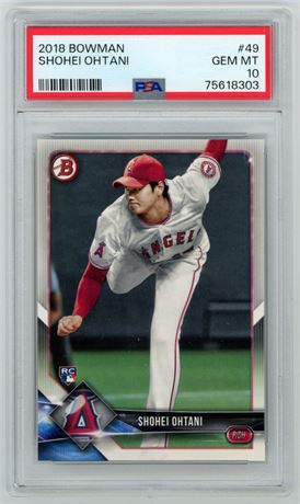 2018 Bowman #49 Shohei Ohtani RC PSA 10 GEM MINT