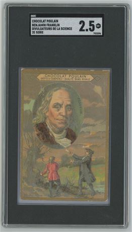 1888 Chocolat Poulain Benjamin Franklin SGC 2.5 GOOD+ Pop 1 Highest