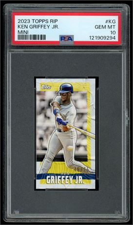 2023 Topps RIP Ken Griffey Jr Mini 46/75 PSA 10