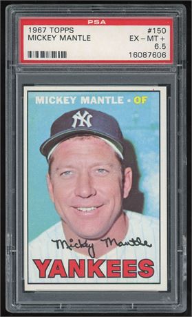 1967 Topps #150 Mickey Mantle PSA 6.5 EXMT+