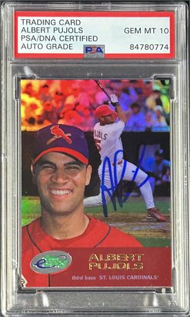 2001 eTopps Albert Pujols RC Auto PSA/DNA Certified Auto 10 GEM MINT