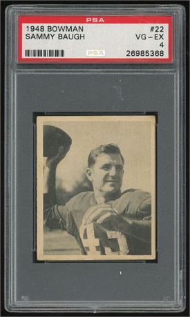 1948 Bowman #22 Sammy Baugh RC PSA 4 VGEX