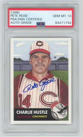 1995 JSW Pete Rose "Charlie Hustle" Autographed PSA 10 GEM MINT AUTO GRADE